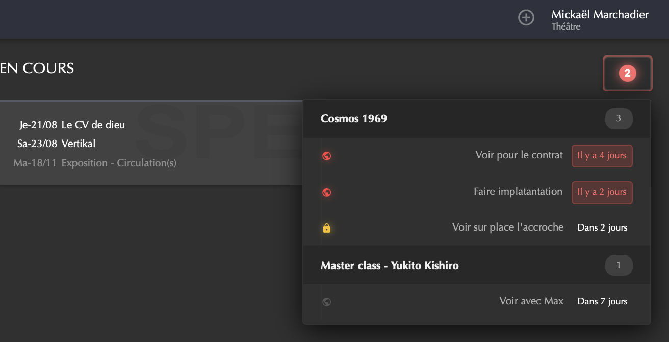 Aperçu des deadlines